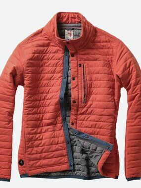 Relwen Men's $268 Windzip Water-Resistant Dark Orange Colorway Jacket Size L